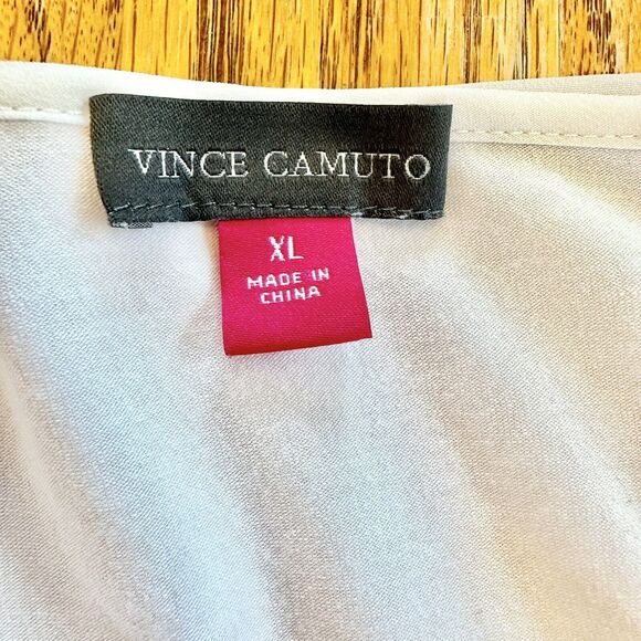 Vince Camuto Women's Chiffon Scoop‎ Neck Blouse Ivory Lined, XL - Picture 14 of 14